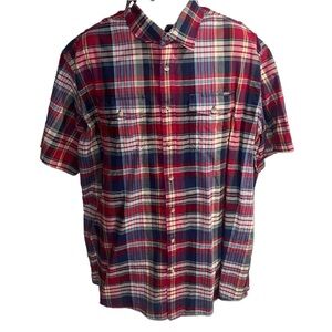 Eddie Bauer- Button up plaid shirt